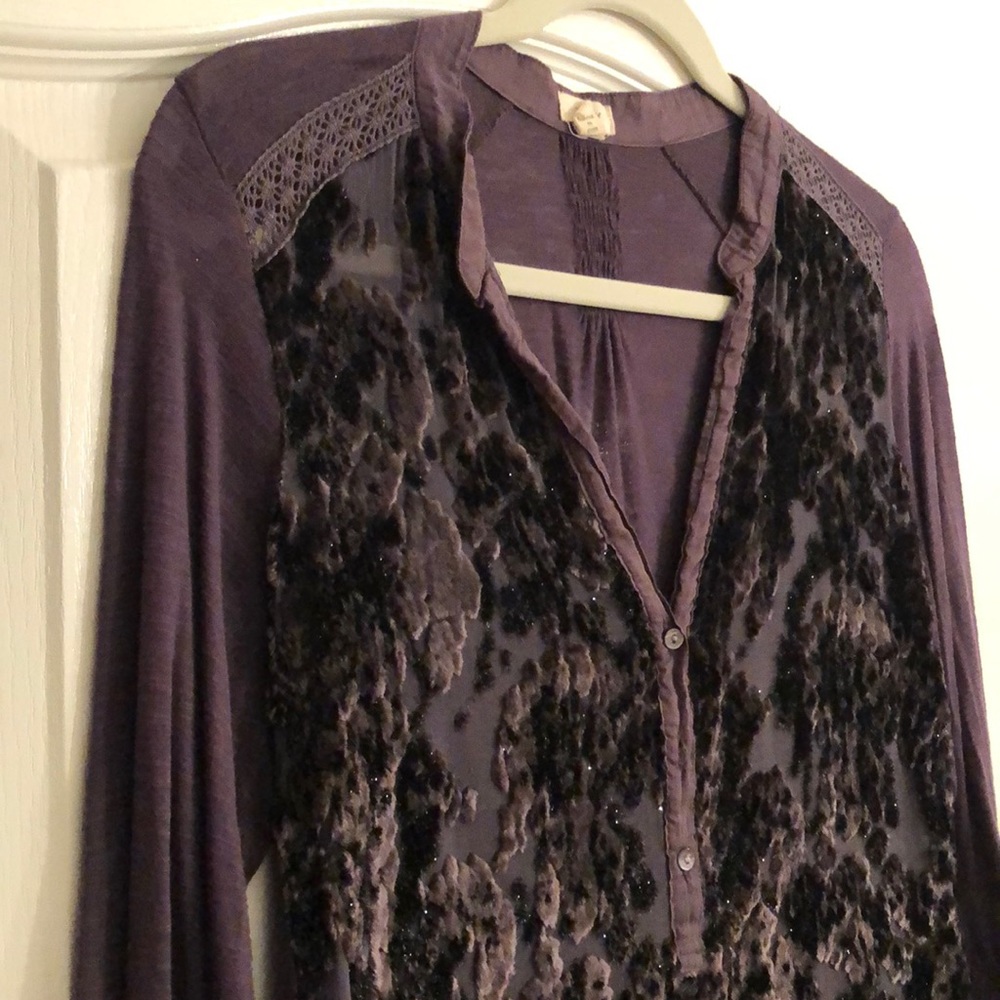 Purple velvet top